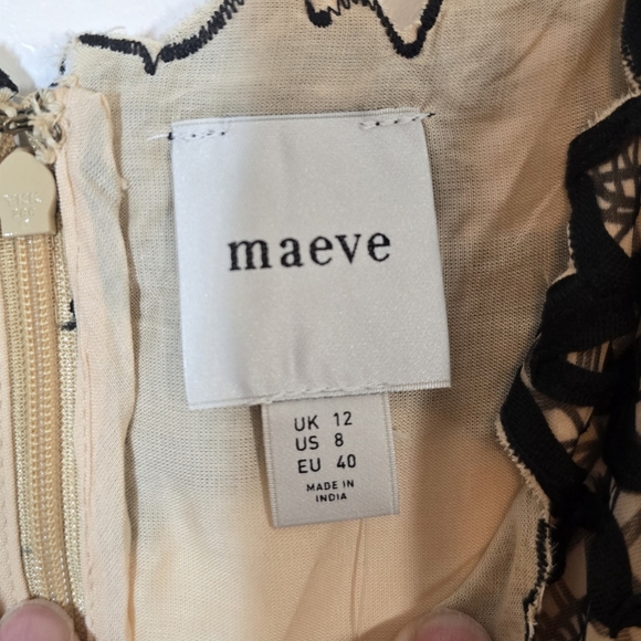 NWT Anthropologie Maeve Sleeveless V-Neck Lace Fit N Flare Mini Dress 8 - Picture 8 of 11